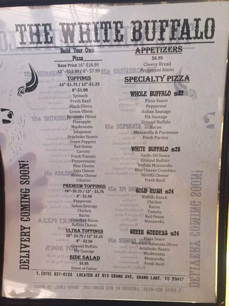 Grumpy's - Grand Lake, CO menu_pic