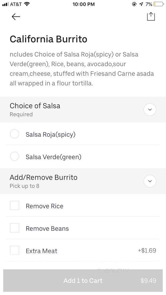 El Volcan - Salinas, CA menu_pic