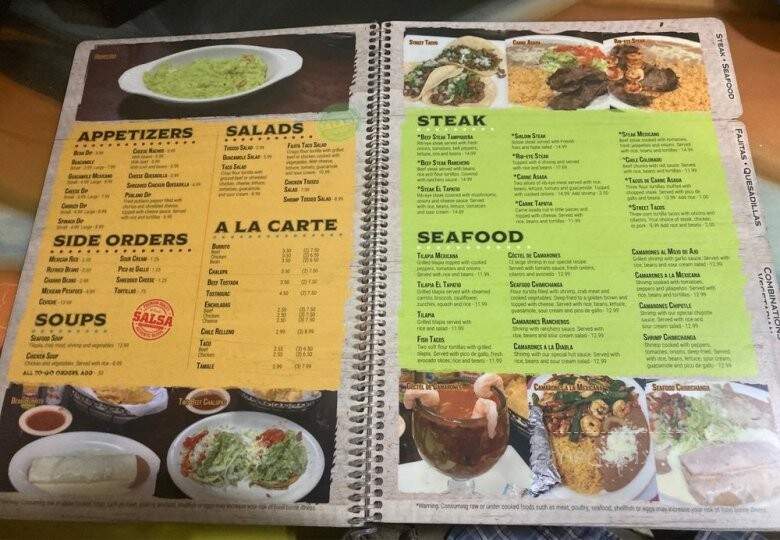 El Tapatio - Nowata, OK menu_pic