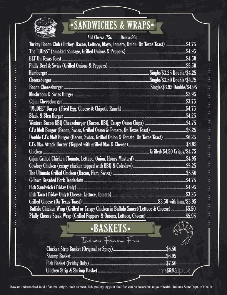 J O's Canteena - Garrett, IN menu_pic