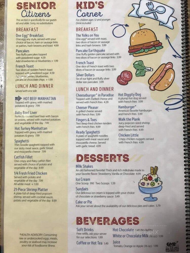 Benjamins - Rockville, IN menu_pic