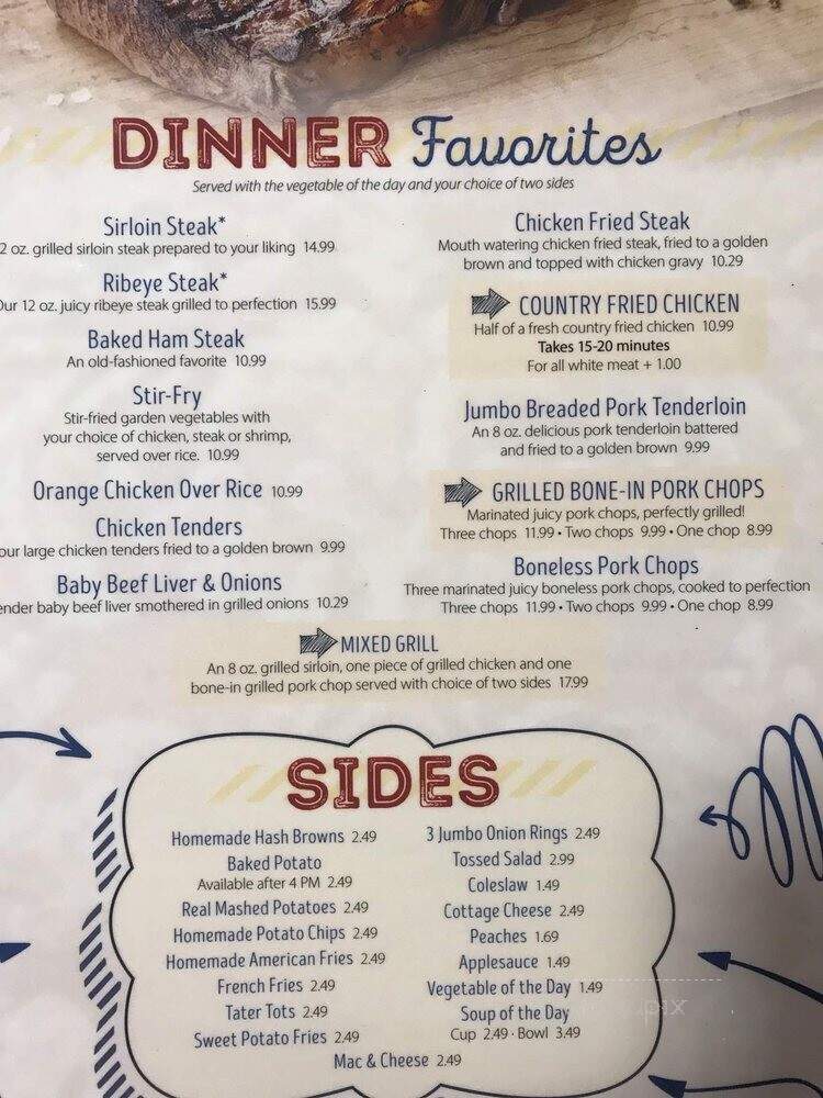 Benjamins - Rockville, IN menu_pic