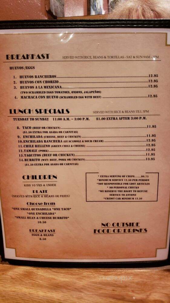 Lorena D's Mexican Restaurant - Santa Clarita, CA menu_pic
