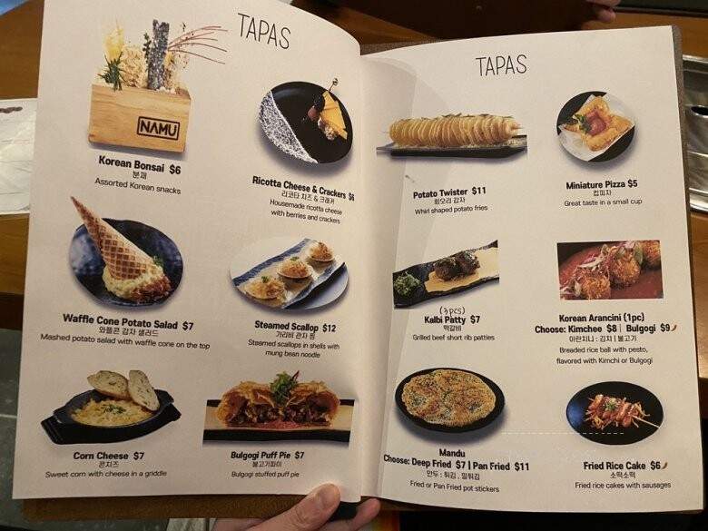 Namu Korean Tapas & BBQ - Las Vegas, NV menu_pic