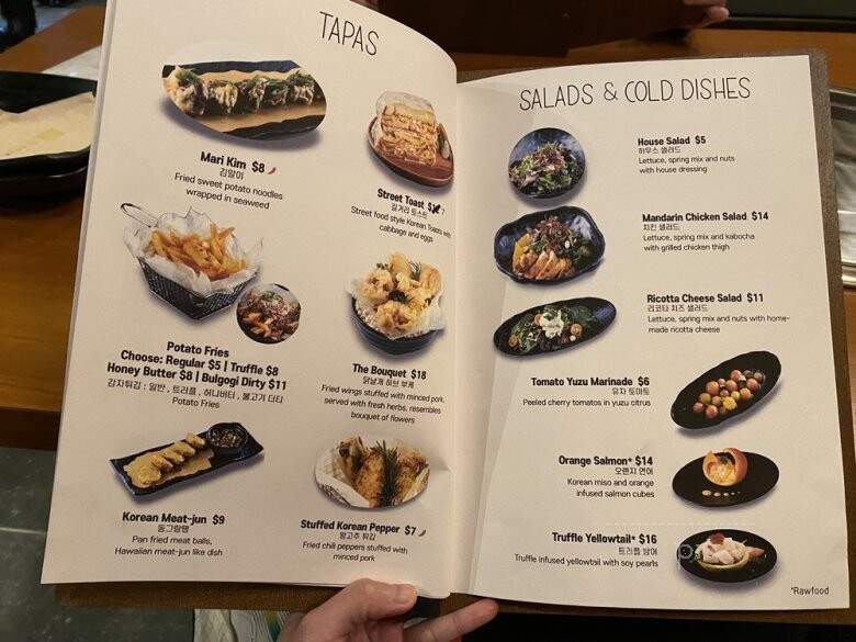 Namu Korean Tapas & BBQ - Las Vegas, NV menu_pic