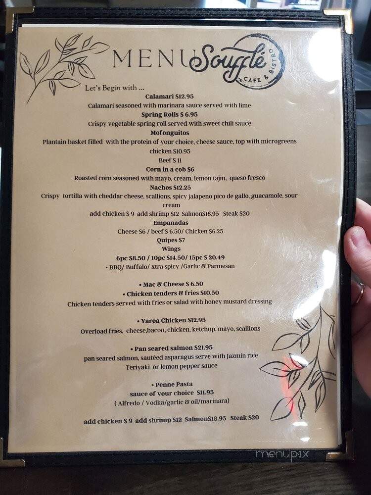 Souffle Cafe & Bistro - Cibolo, TX menu_pic