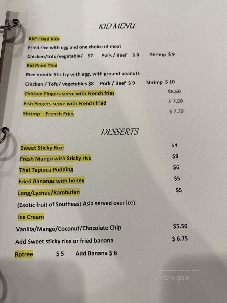 Thai Charm - Indianapolis, IN menu_pic