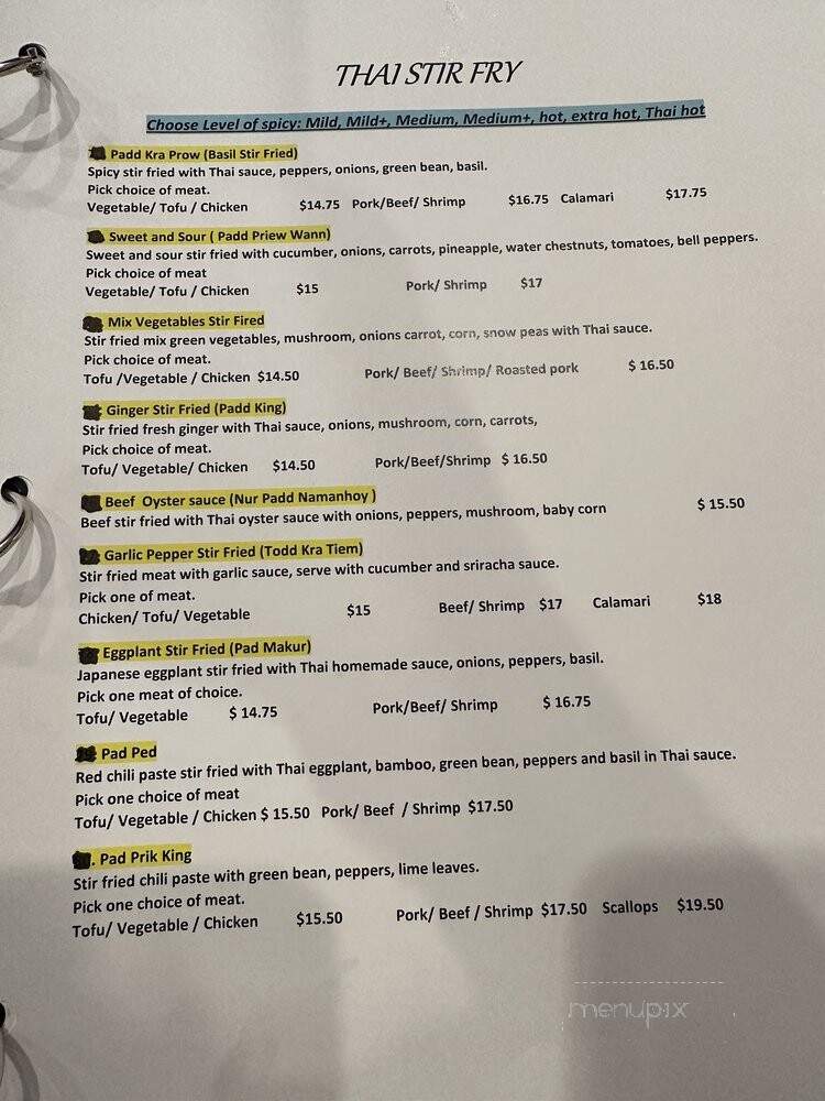 Thai Charm - Indianapolis, IN menu_pic
