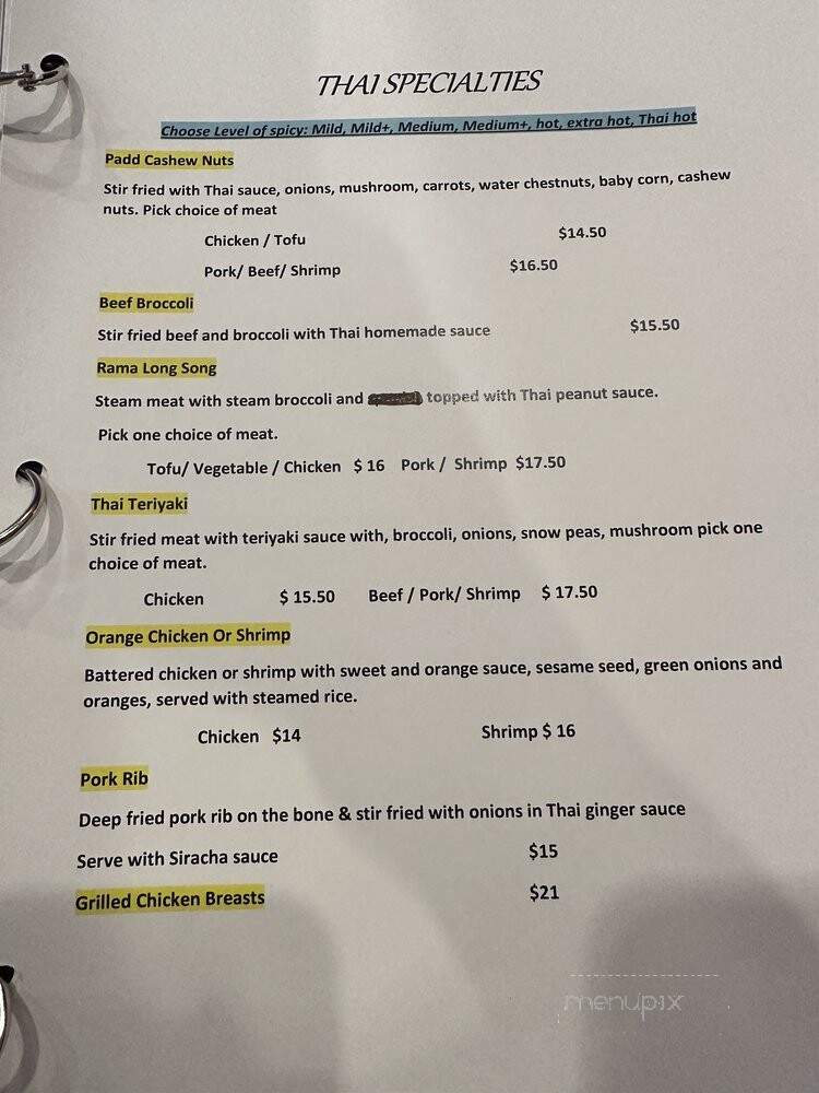 Thai Charm - Indianapolis, IN menu_pic