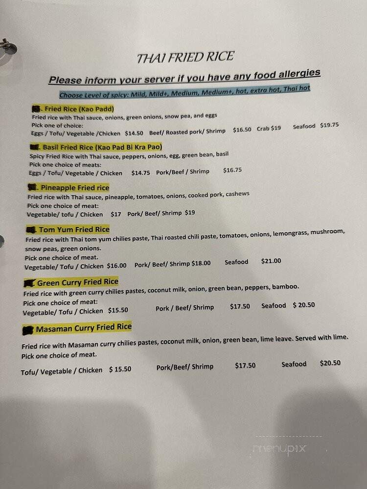 Thai Charm - Indianapolis, IN menu_pic