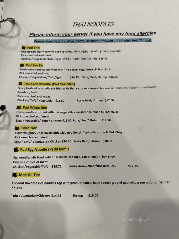 Thai Charm - Indianapolis, IN menu_pic