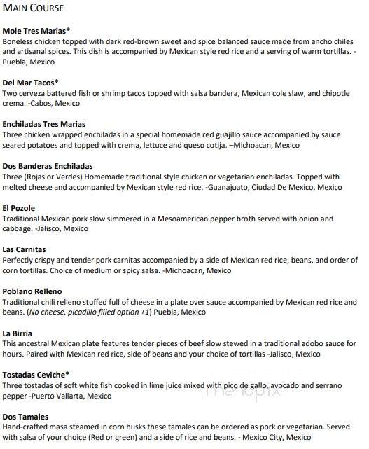 Tres Maria's - Chico, CA menu_pic