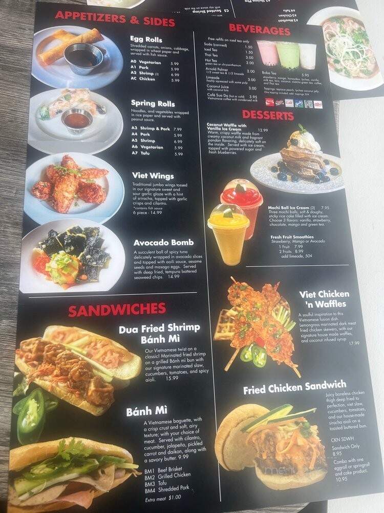 DUA Vietnamese - Milton, GA menu_pic