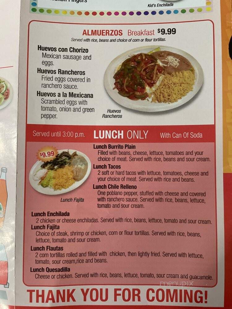 Fire Burrito - Roselle, IL menu_pic