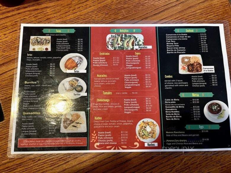 Los Jalapenos Taqueria - Longview, WA menu_pic