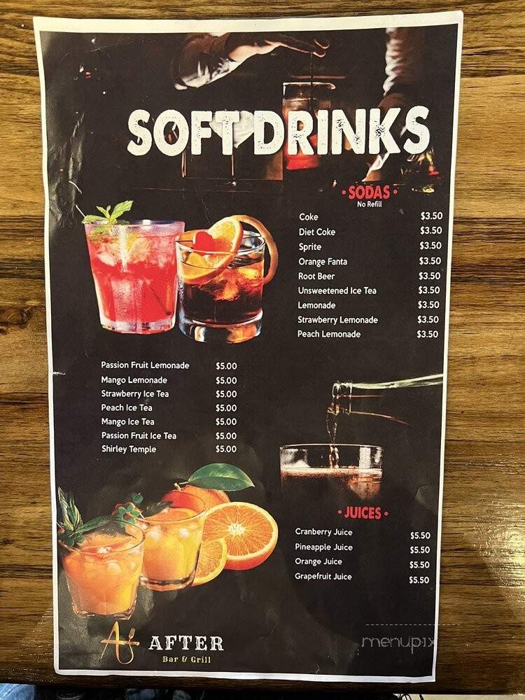 After Bar & Grill - San Jose, CA menu_pic