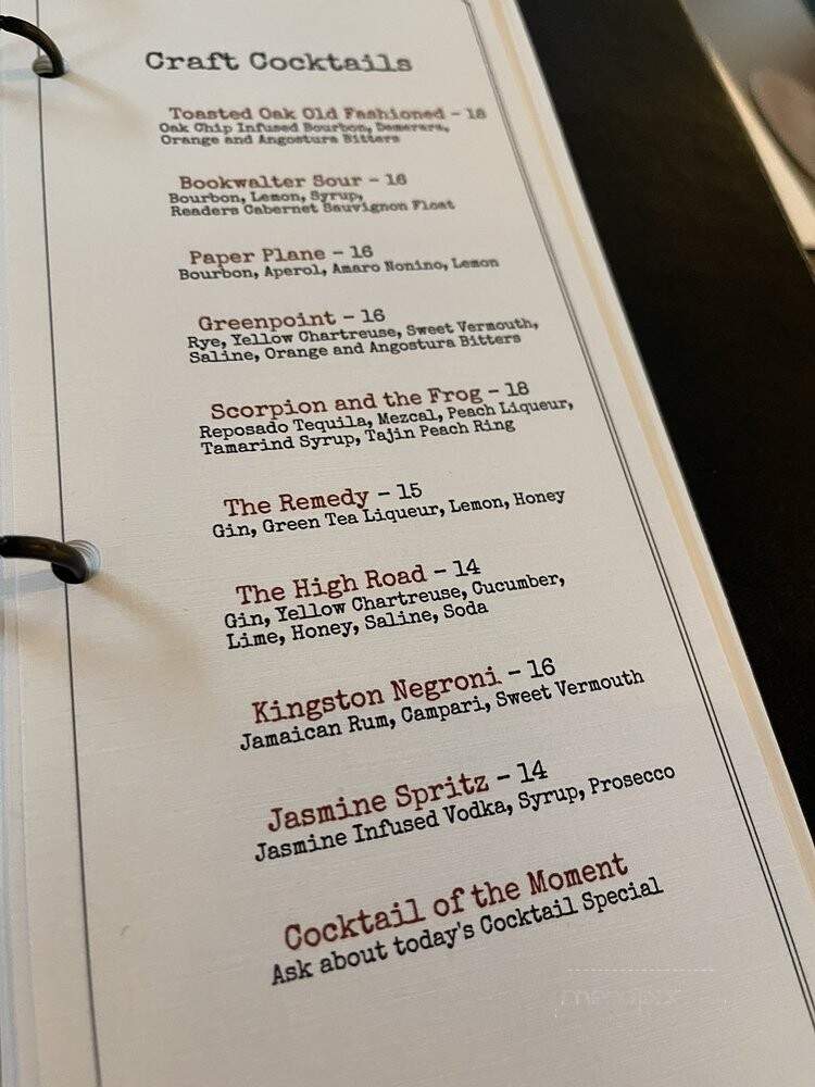 Fable Wine Saloon Food Joint - Richland, WA menu_pic