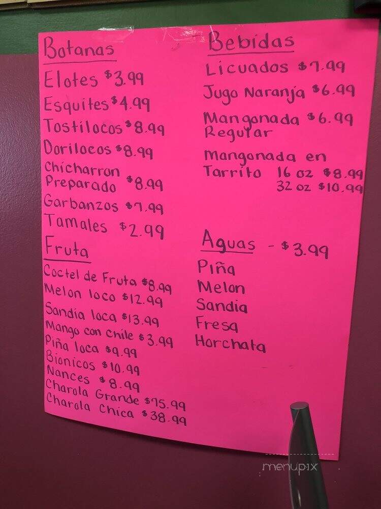 Chabelita Snacks - Columbus, GA menu_pic