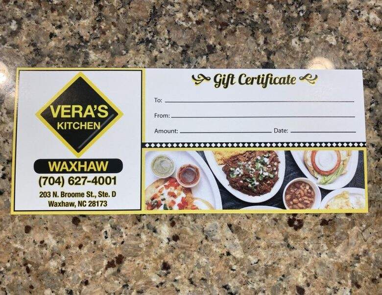 Vera's Kitchen - Waxhaw, NC menu_pic
