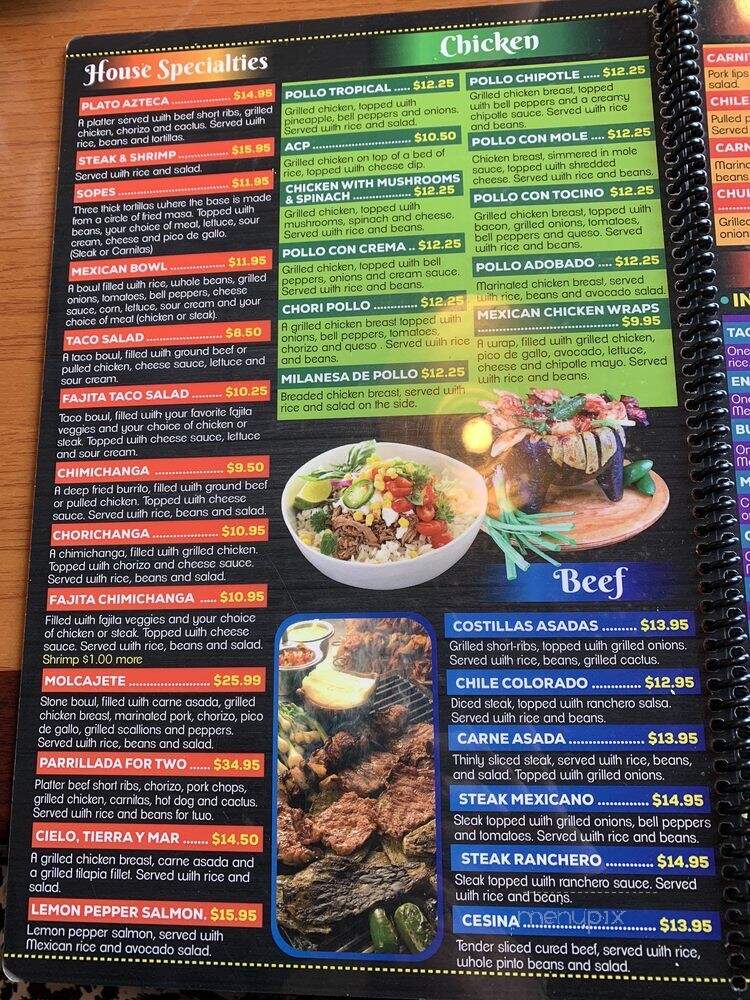 Elena's Mexican Grill - Candler, NC menu_pic