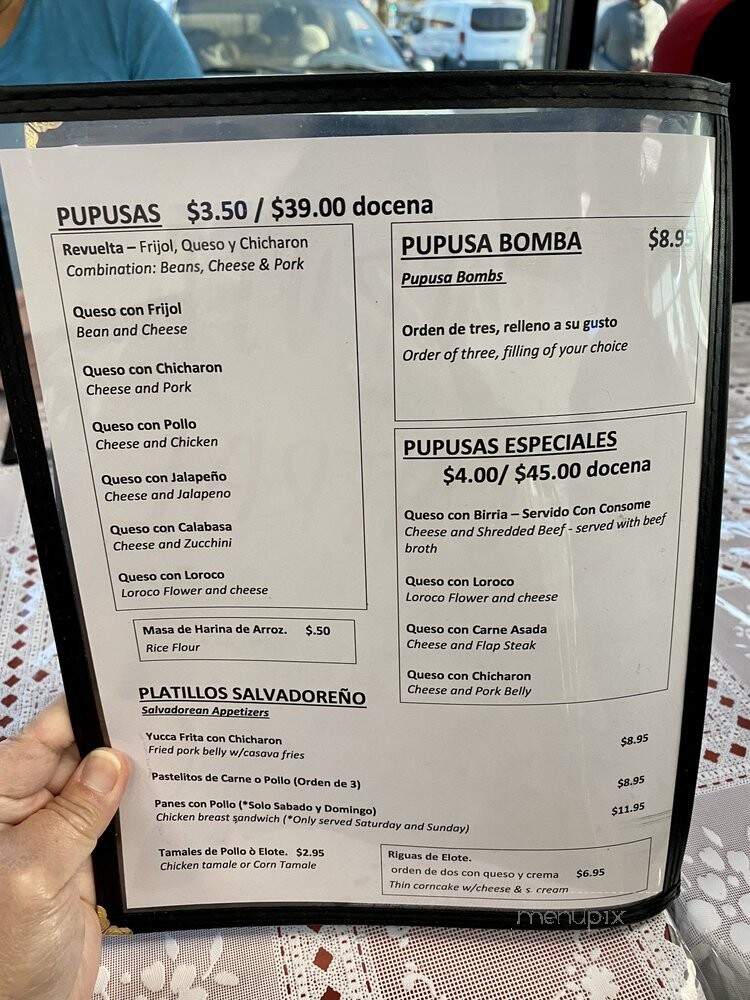 Pupusa Central - Sacramento, CA menu_pic