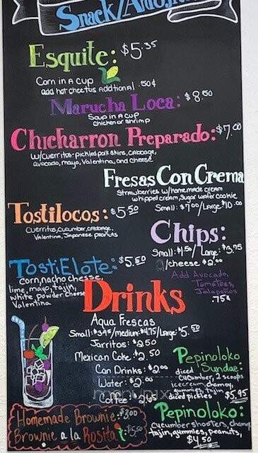 Mexican Doll Paleteria & More - Bartow, FL menu_pic