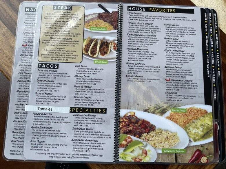 Tamales Mexican Restaurant - Indianapolis, IN menu_pic