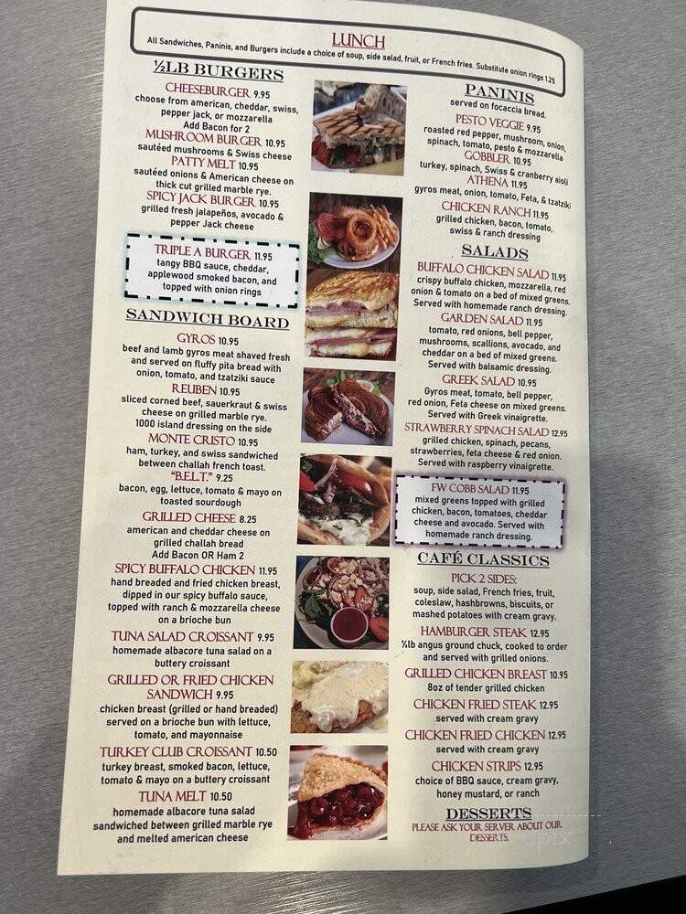 Triple A Cafe - Fort Worth, TX menu_pic