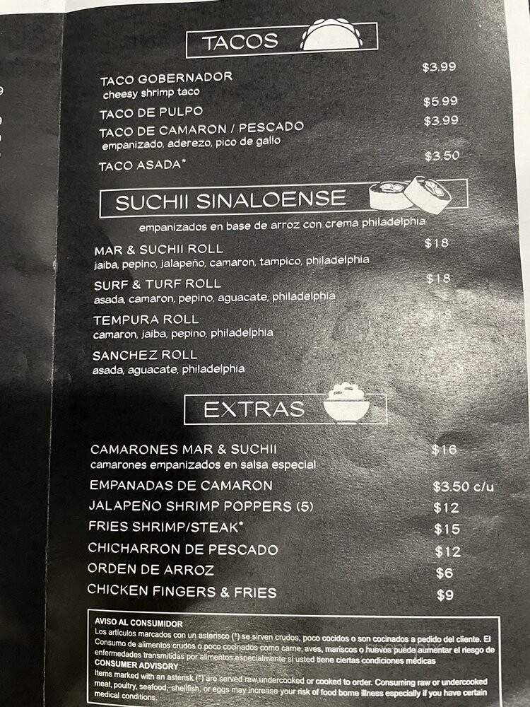 Mar & Suchi - Chicago, IL menu_pic