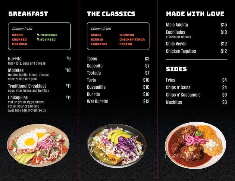Tentacion Taqueria - Norwalk, CA menu_pic