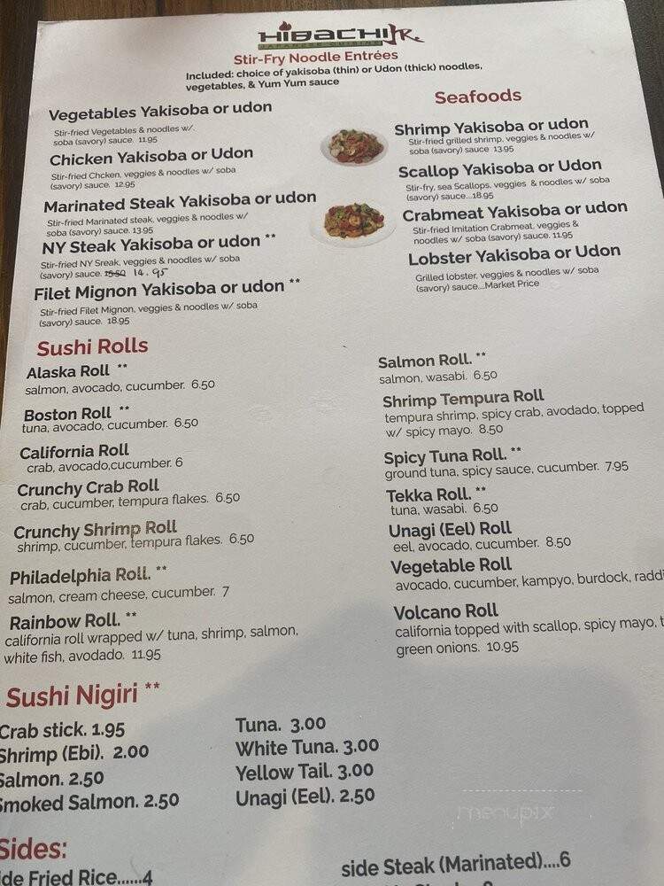Hibachi Jr - Hendersonville, TN menu_pic