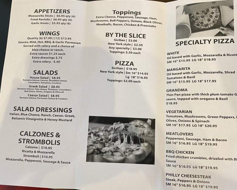 La Famiglia Pizza - Pawleys Island, SC menu_pic
