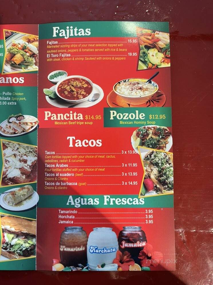 El Toro Mexican Restaurant - Kinderhook, NY menu_pic