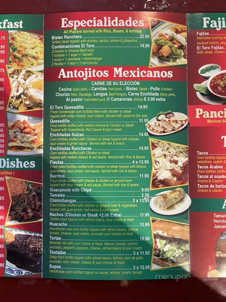 El Toro Mexican Restaurant - Kinderhook, NY menu_pic