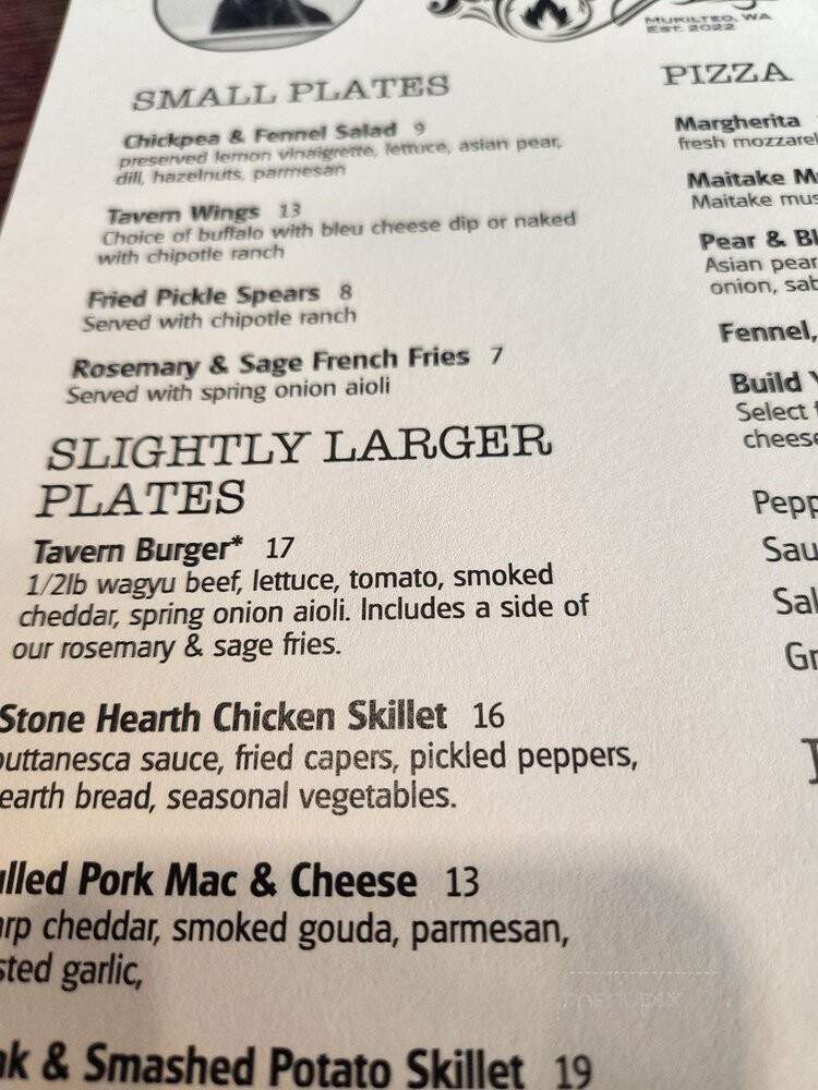 The Little Tavern - Mukilteo, WA menu_pic