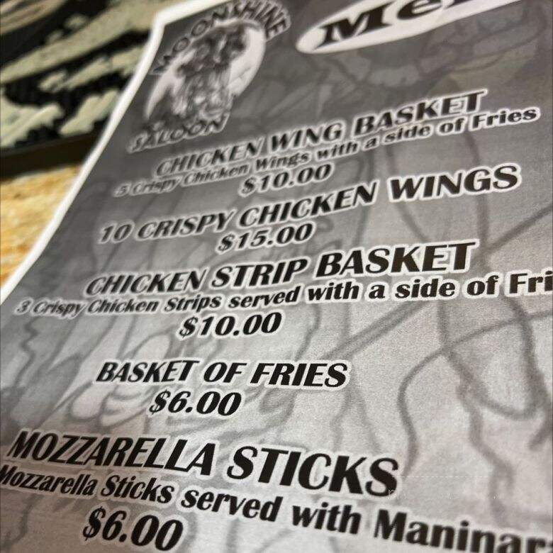 Moonshine Saloon - Pensacola, FL menu_pic