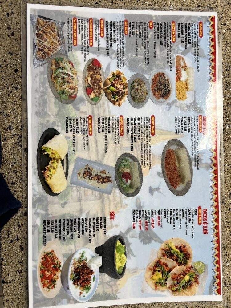 La Perla Tapatia - West Carrollton, OH menu_pic