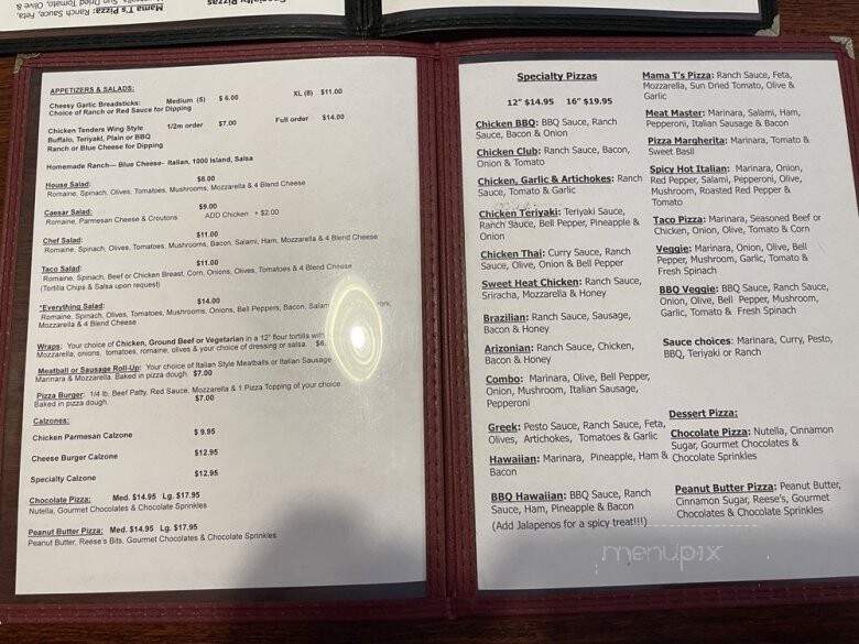 AZ Pillar of Fire Pizza - Mayer, AZ menu_pic