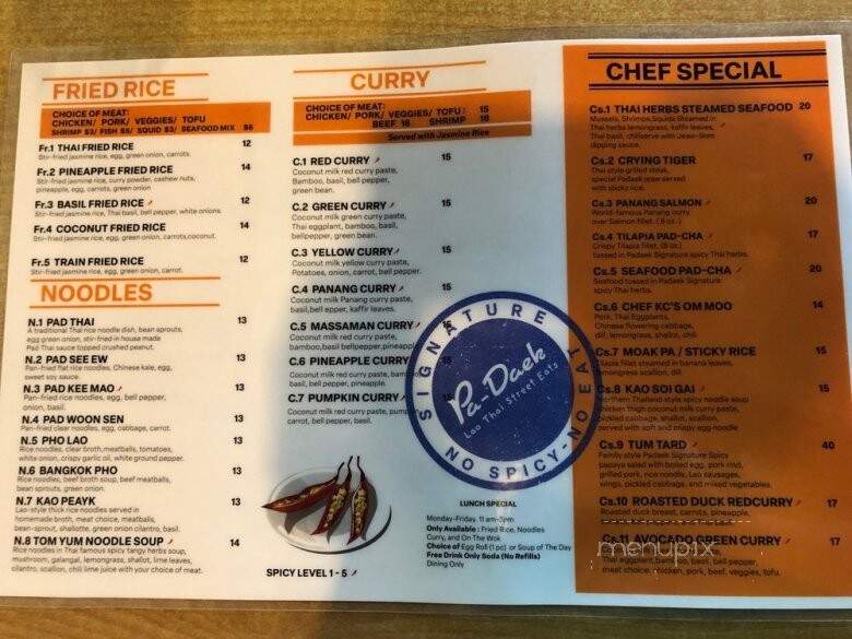 The Padaek - Irving, TX menu_pic