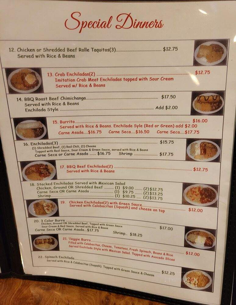 Los Nopales - Tucson, AZ menu_pic