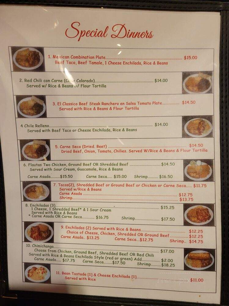 Los Nopales - Tucson, AZ menu_pic