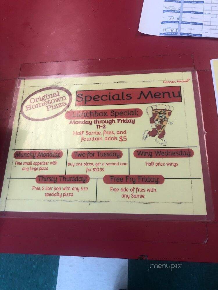 Original Hometown Pizza - Carnot-Moon, PA menu_pic