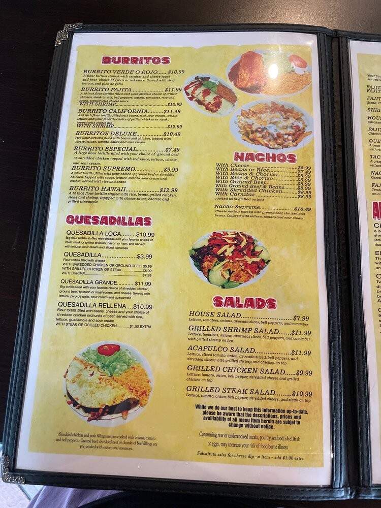 Los Amigos - Cowan, TN menu_pic
