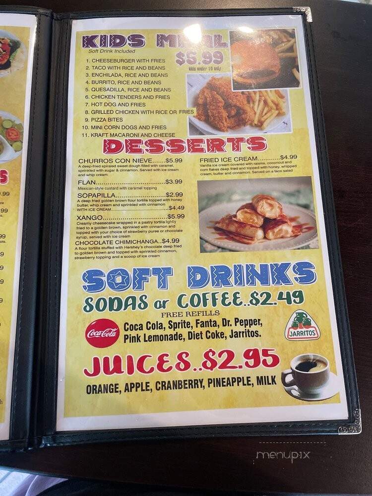 Los Amigos - Cowan, TN menu_pic