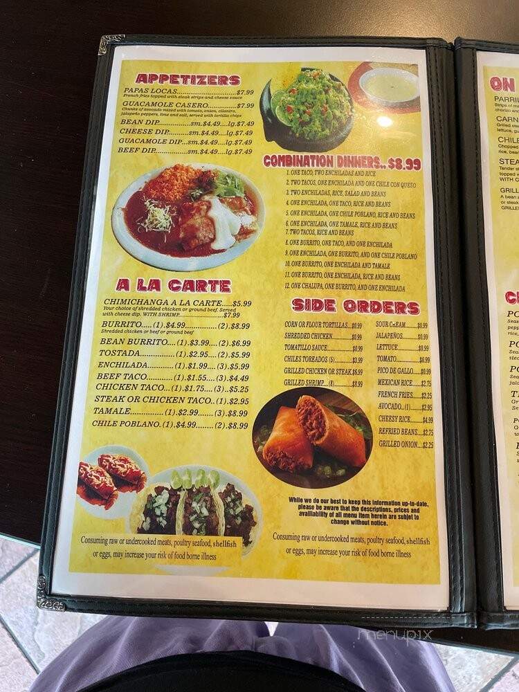 Los Amigos - Cowan, TN menu_pic