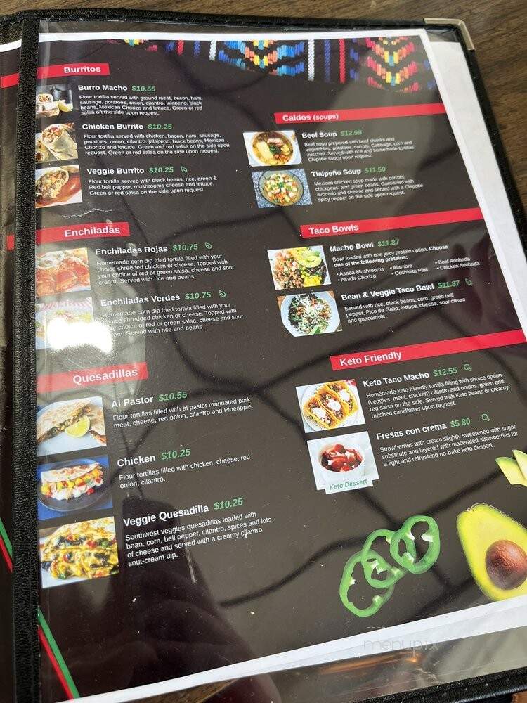 Taco Macho - Westland, MI menu_pic