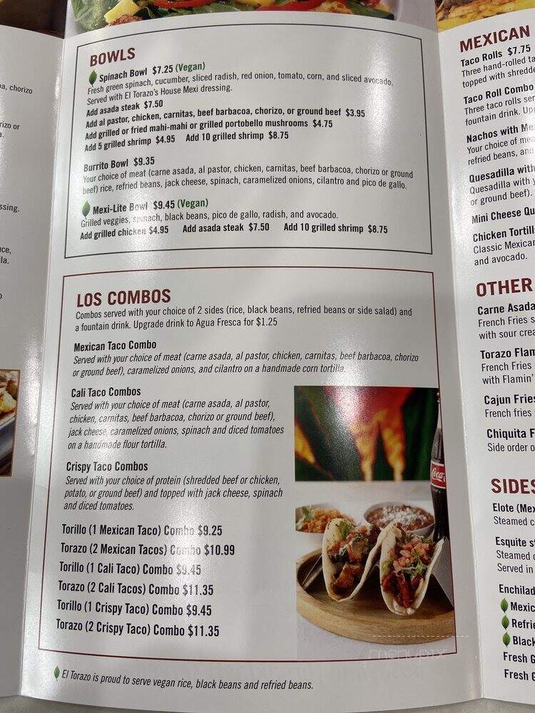 El Torazo - Huntington Beach, CA menu_pic