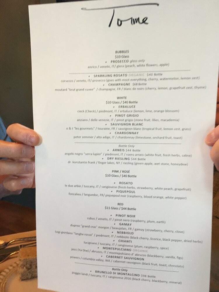 Torme - Prescott, AZ menu_pic