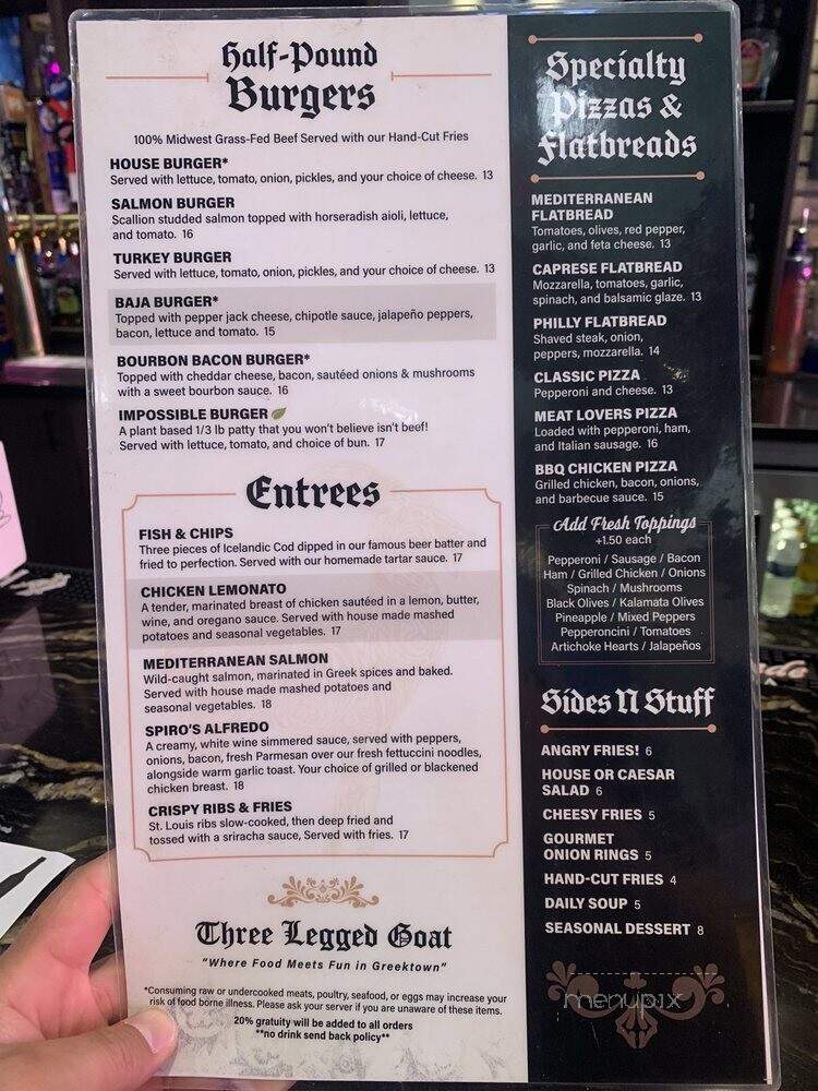 Three Legged Goat - Detroit, MI menu_pic