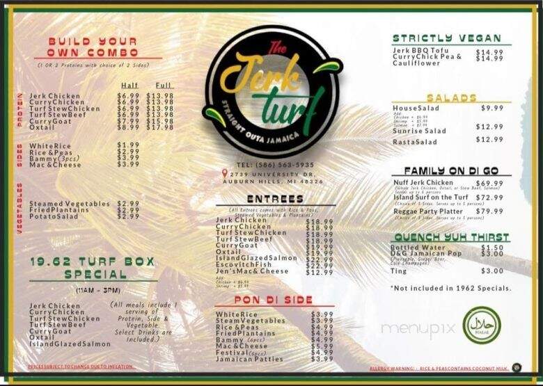 The Jerk Turf - Auburn Hills, MI menu_pic